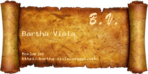 Bartha Viola névjegykártya